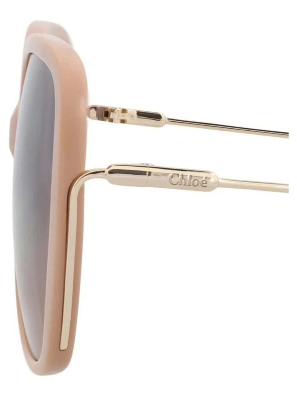 New Chloé Womens Square/Rectangle Nude Gold Blue Fashion Designer Sunglasses